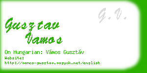 gusztav vamos business card